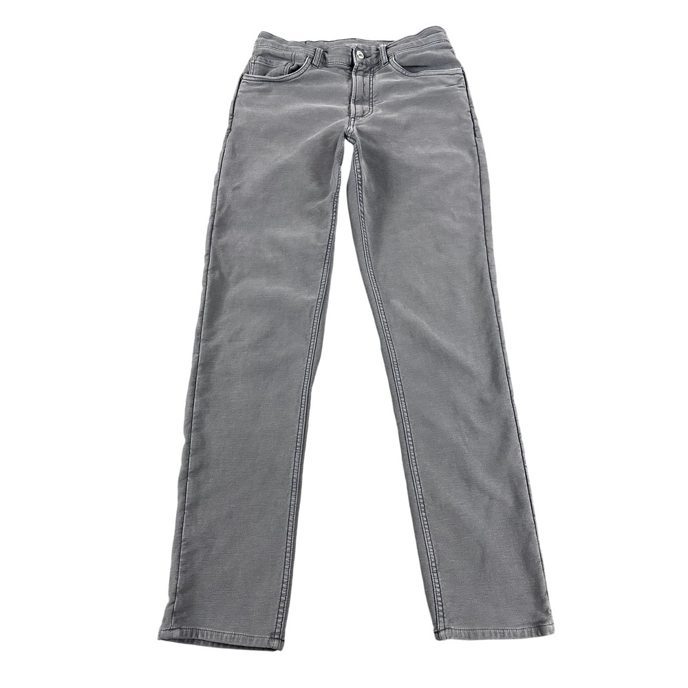 Faherty Jeans Mens 29 Gray 5-Pocket Stretch Twill Pants Casual Comfort Soft